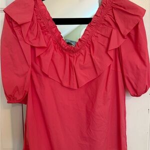 English factory Punchy Pink Ruffle Collar Mae Blouse.